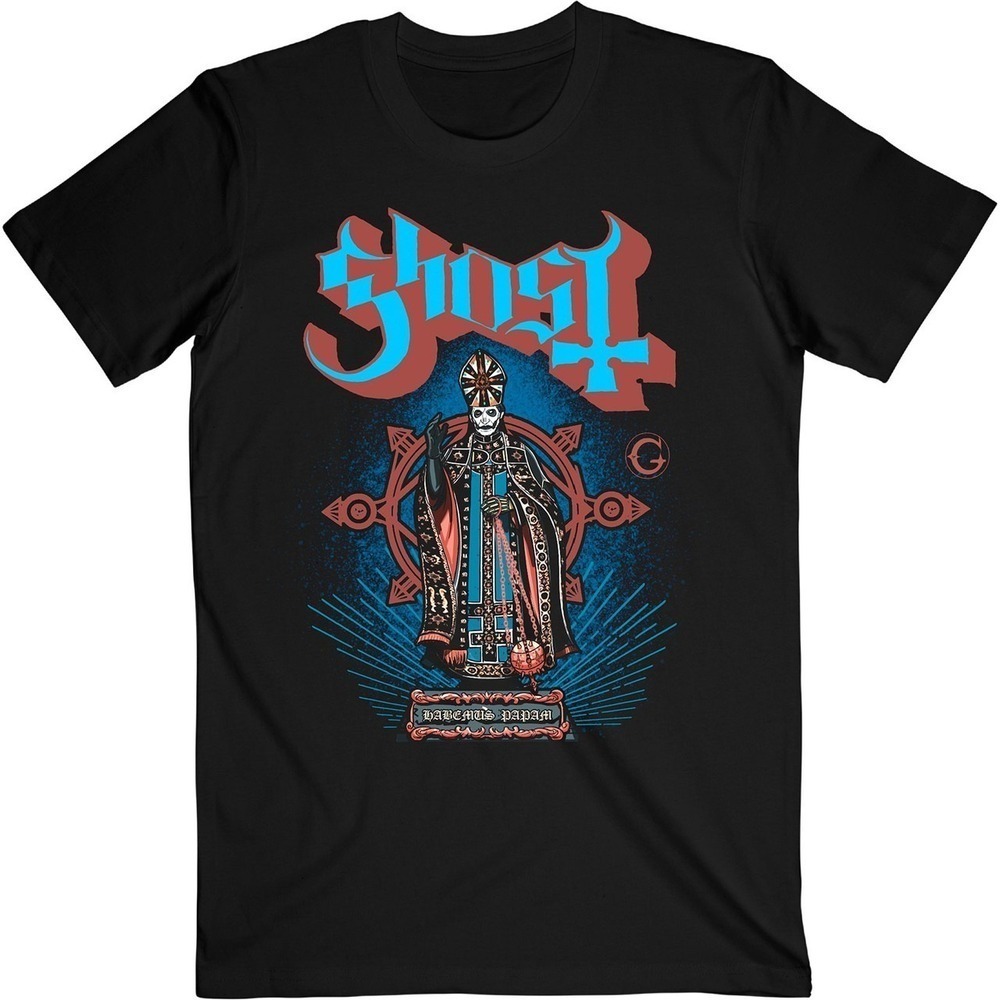Ghost T-Shirt Habemus Papam Band Music Fan Graphic Rock Unisex Retro Tee